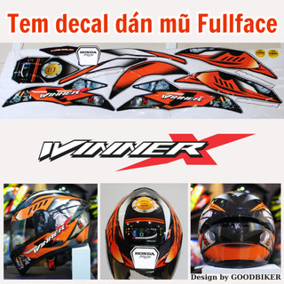 Tem dán mũ bảo hiểm Fullface Honda WinnerX