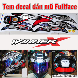 Tem dán mũ bảo hiểm Fullface Honda WinnerX