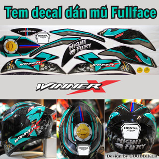 Tem dán mũ bảo hiểm Fullface Honda WinnerX