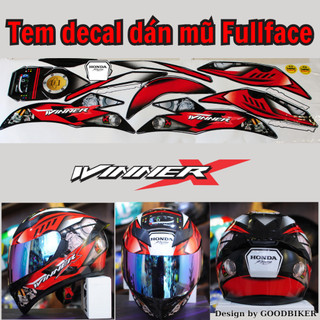 Tem dán mũ bảo hiểm Fullface Honda WinnerX