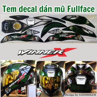Tem dán mũ bảo hiểm Fullface Honda WinnerX