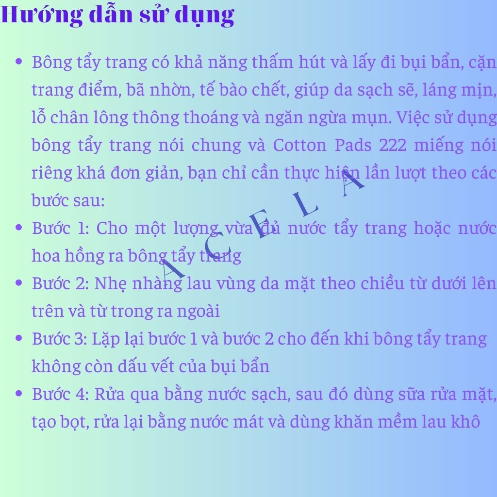 Bông tẩy trang 3 lớp LATUBO FM Cotton Pads 222 miếng