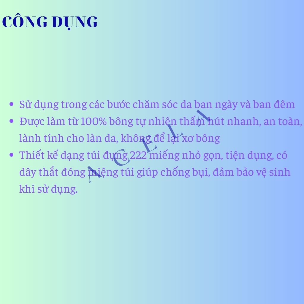 Bông tẩy trang 3 lớp LATUBO FM Cotton Pads 222 miếng