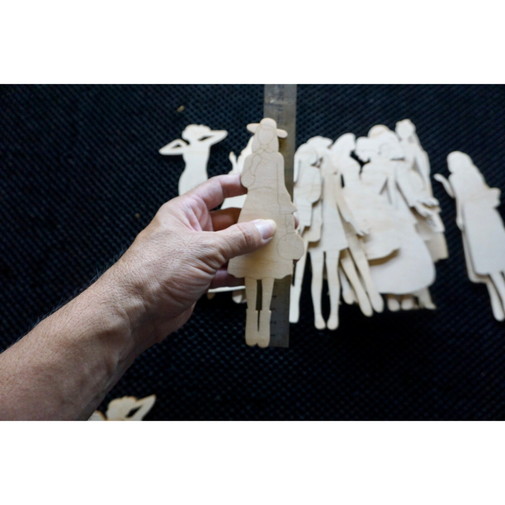 Bộ Gỗ Tô Mầu thời trang 20 hình mẫu - Tặng kèm Set màu + 2 cọ