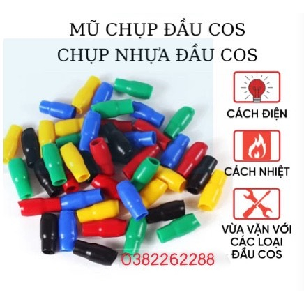 Mũ chụp đầu cosse, đầu chụp cos sc, nón chụp cos,bọc nhựa đầu cos,chụp nhựa đầu cos, chụp cos