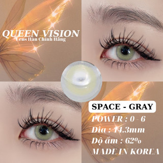 ( FULL 0 - 6 độ ) Lens mắt màu Space Gray xám tây giãn nhẹ  (dòng lens sử dụng 12 tháng)