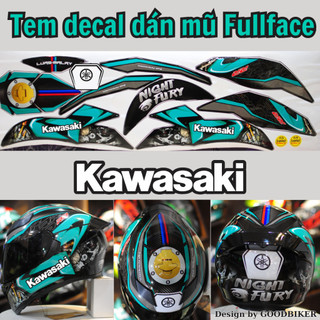 Tem dán mũ bảo hiểm Fullface tem KAWASAKI
