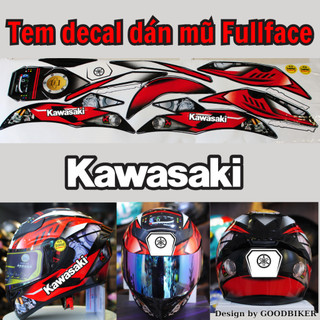 Tem dán mũ bảo hiểm Fullface tem KAWASAKI