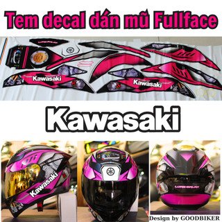 Tem dán mũ bảo hiểm Fullface tem KAWASAKI