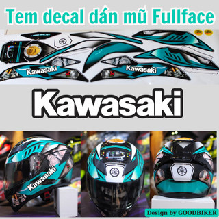 Tem dán mũ bảo hiểm Fullface tem KAWASAKI