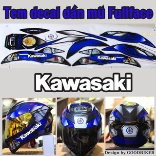 Tem dán mũ bảo hiểm Fullface tem KAWASAKI