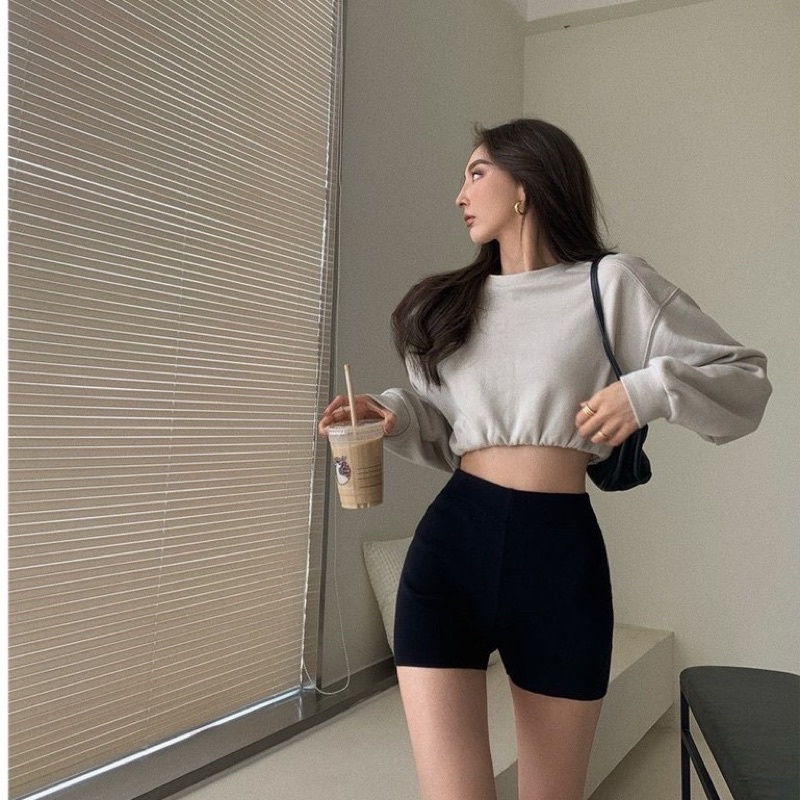 Quần Đùi Biker Short Cạp Cao Legging Đùi Co Giãn Tôn Dáng