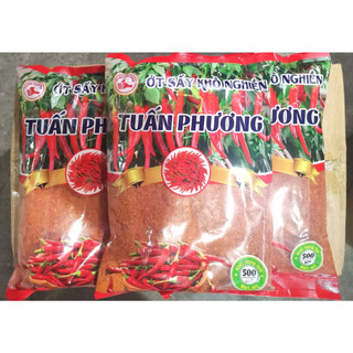 COMBO 5 GÓI bột ớt Tuấn Phương cách nhỏ 500g [gói]cay, siêu cay,-mịn nhỏ, đỏ đẹp