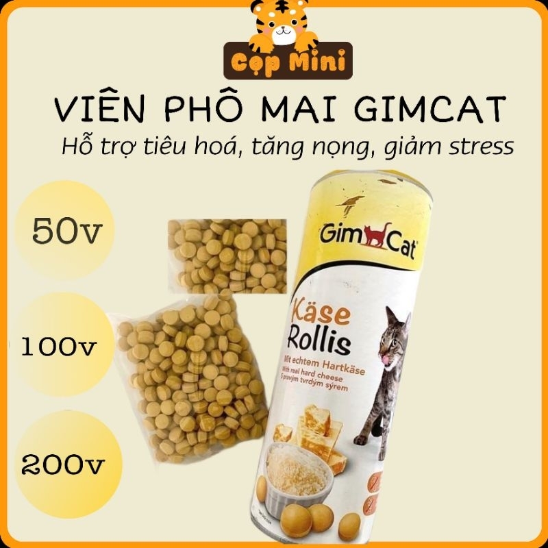 Viên Phô Mai- GimCat, xã stress giúp thú cưng ăn nhiều hơn - túi 50-100 viên