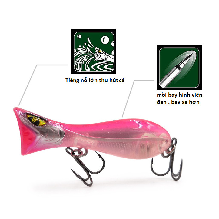 Mồi câu lure cá chẽm Popper  Elite Lure Manyu Hita lure