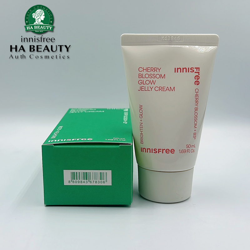 Kem dưỡng ẩm sáng căng mọng da hoa anh đào dạng gel innisfree Jeju Cherry Blossom Jelly Cream 50ml