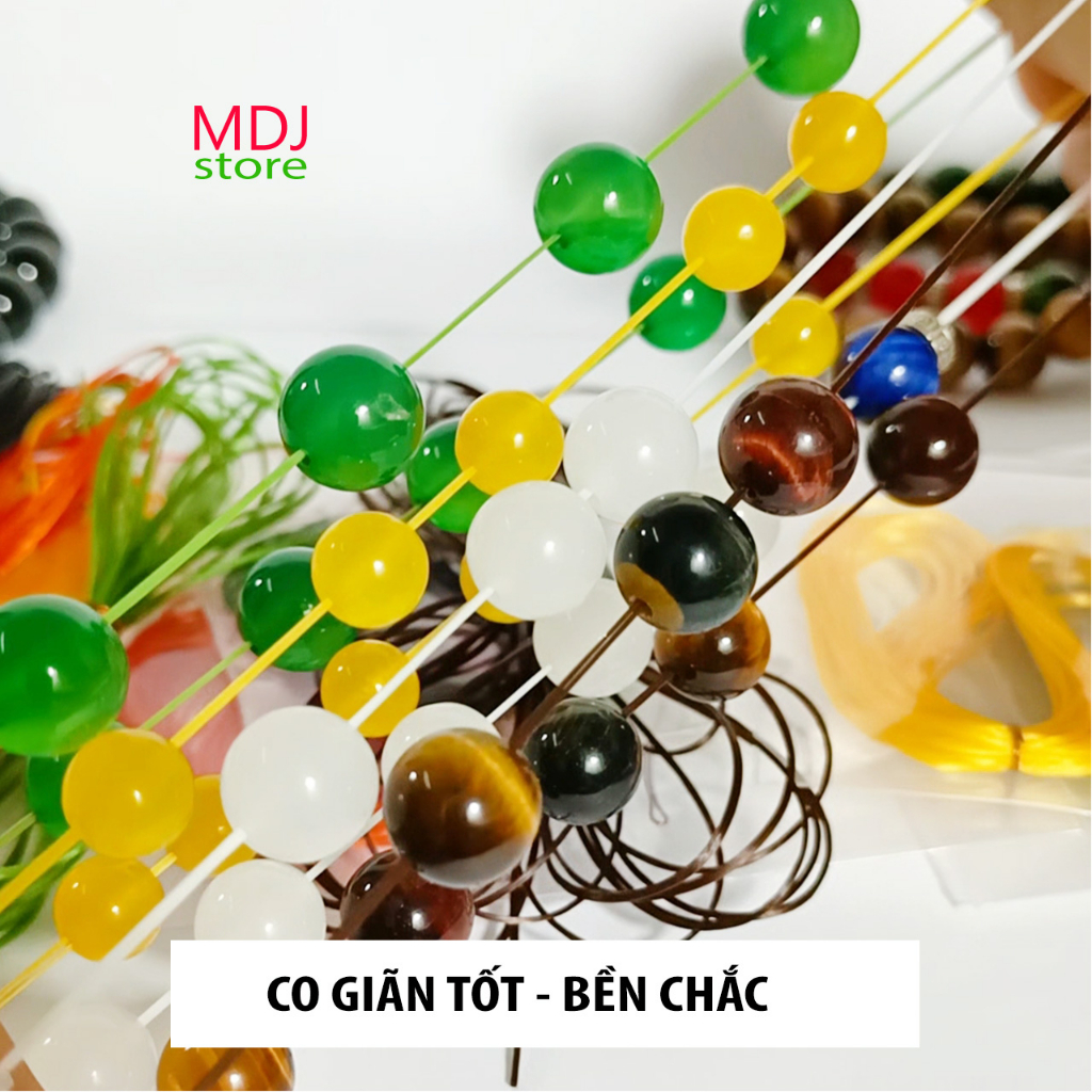 Dây chun chỉ cước lụa co giãn MDJ 3 mét xâu vòng đá xỏ handmade