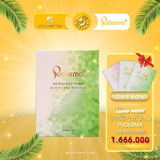 Mặt nạ xanh Puderma Paz Relex Booster Mask làm mịn da xóa mờ thâm 25gr