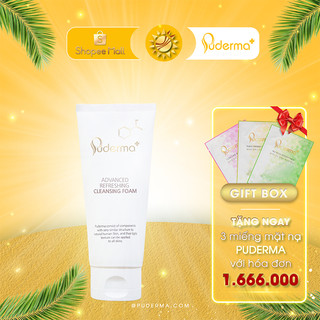Sữa rửa mặt Puderma Advanced Refreshing Cleansing Foam dưỡng ẩm, làm sạch da 120m