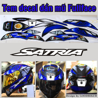 Tem dán mũ bảo hiểm Fullface xe SUZUKI SATRIA