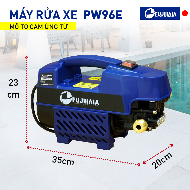 Máy rửa xe phun áp lực cao Fujihaia PW96 nhập khẩu chính hãng