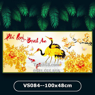 Tranh đính đá Phú quý cát tường, phú quý bình an