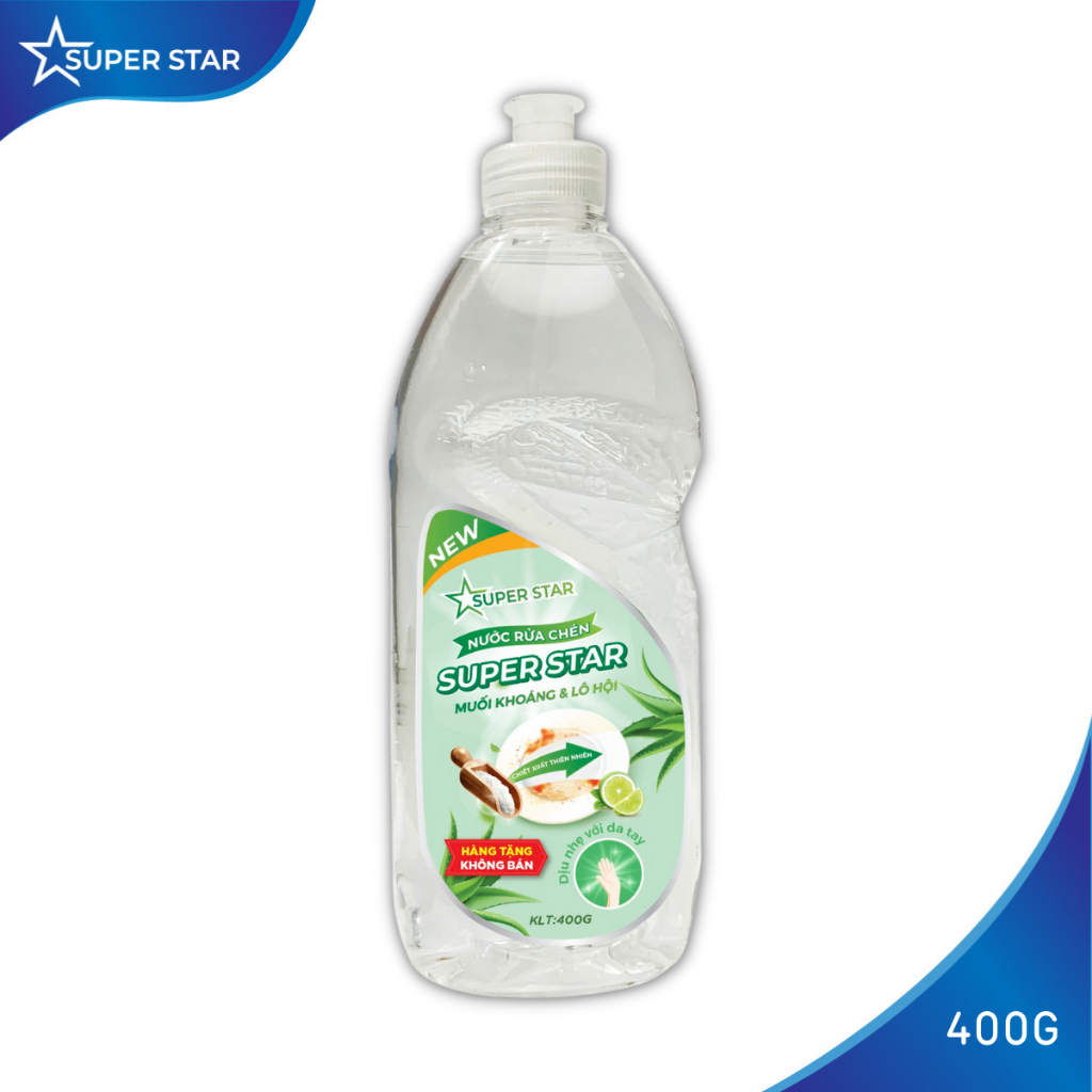 Nước Rửa Chén Lô Hội Muối Khoáng SUPER STAR - (400g)