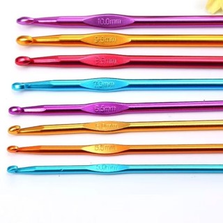 Cây móc len bằng nhôm size 2mm-10mm