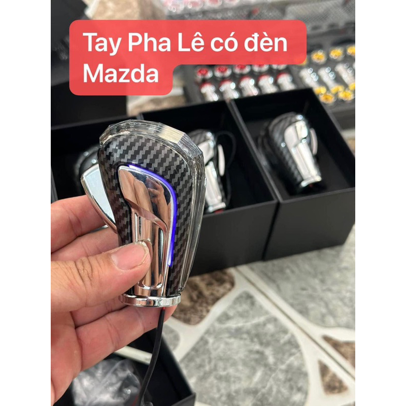 Tay lắm cần số pha lê có đèn cho mazda 2,3,6,cx5,cx8-cx3,cx30