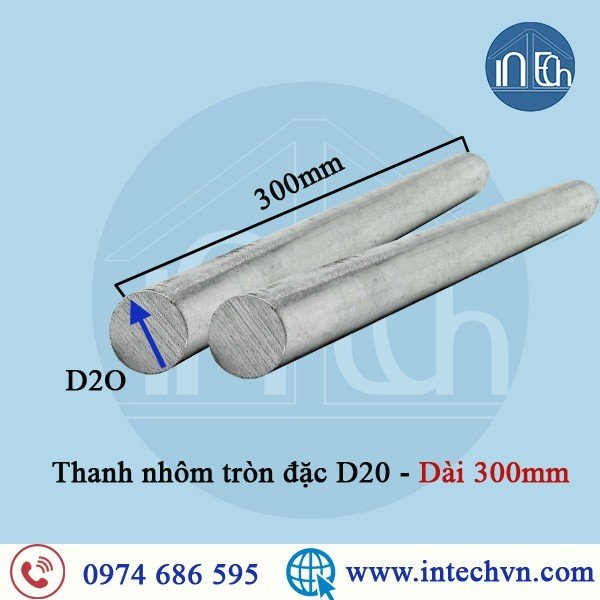 NHÔM THANH TRÒN ĐẶC A6061 HQ PHI 20mm (D20)