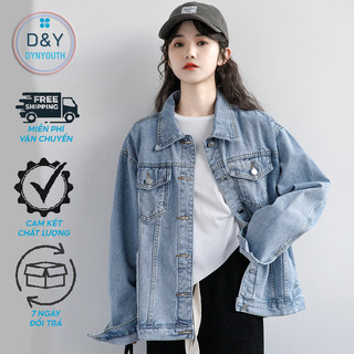 Áo khoác Nữ jean form rộng cao cấp bigsize DYNYOUTH chống nắng đi chơi sành điệu