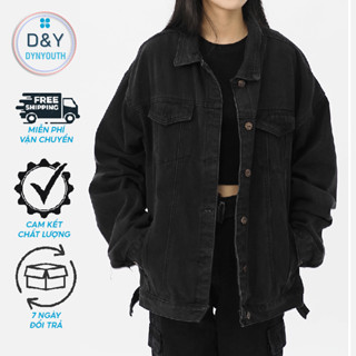 Áo khoác jean Nữ form rộng cao cấp DYNYOUTH bigsize hàn quốc cá tính năng động
