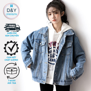 Áo khoác jean Nữ cao cấp form rộng bigsize DynYouth phong cách cá tính sành điệu