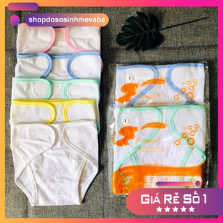 Set 5 tã vải dán sơ sinh mintuu/ quần đóng bỉm cho em bé