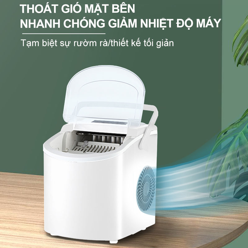Máy làm đá mini công suất lớn hoàntoàn tự động 15kg đá Tạo Đá Siêu Tốc Trong 6 - 8 Phút BH12 Tháng
