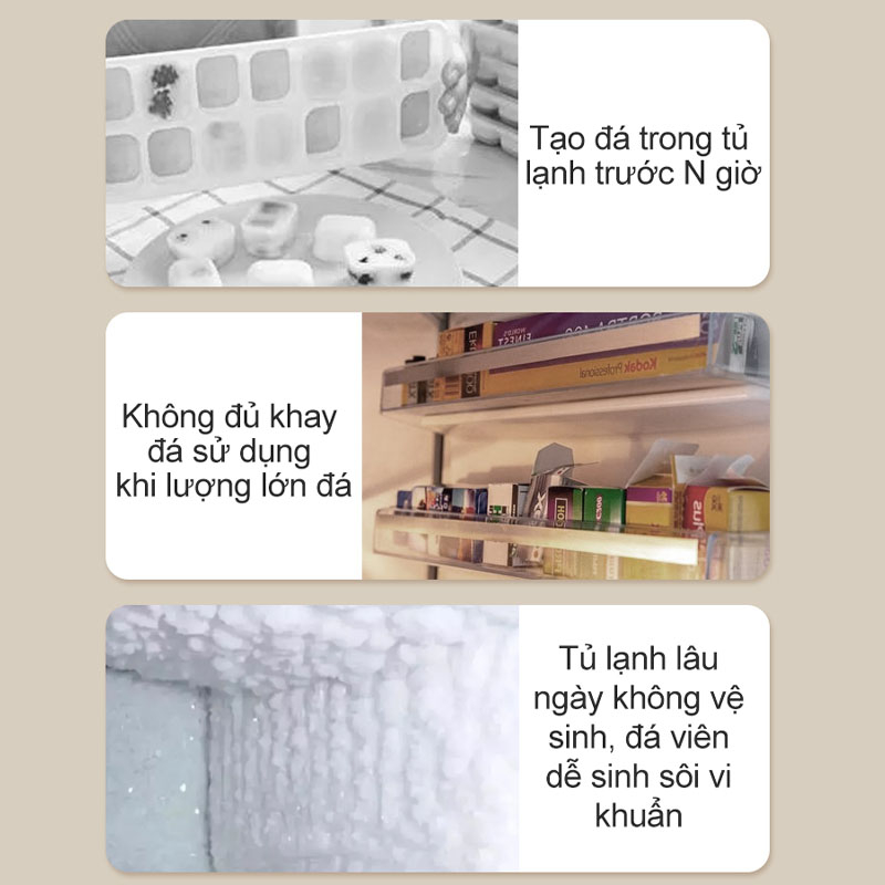 Máy làm đá mini công suất lớn hoàntoàn tự động 15kg đá Tạo Đá Siêu Tốc Trong 6 - 8 Phút BH12 Tháng