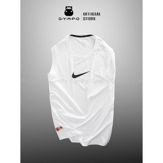 Áo tập gym nam ba lỗ thun lạnh logo màu
