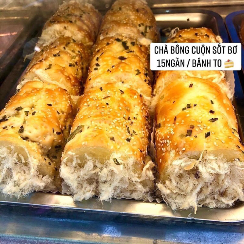 Bông Lan Cuộn Chà Bông Sốt Bơ