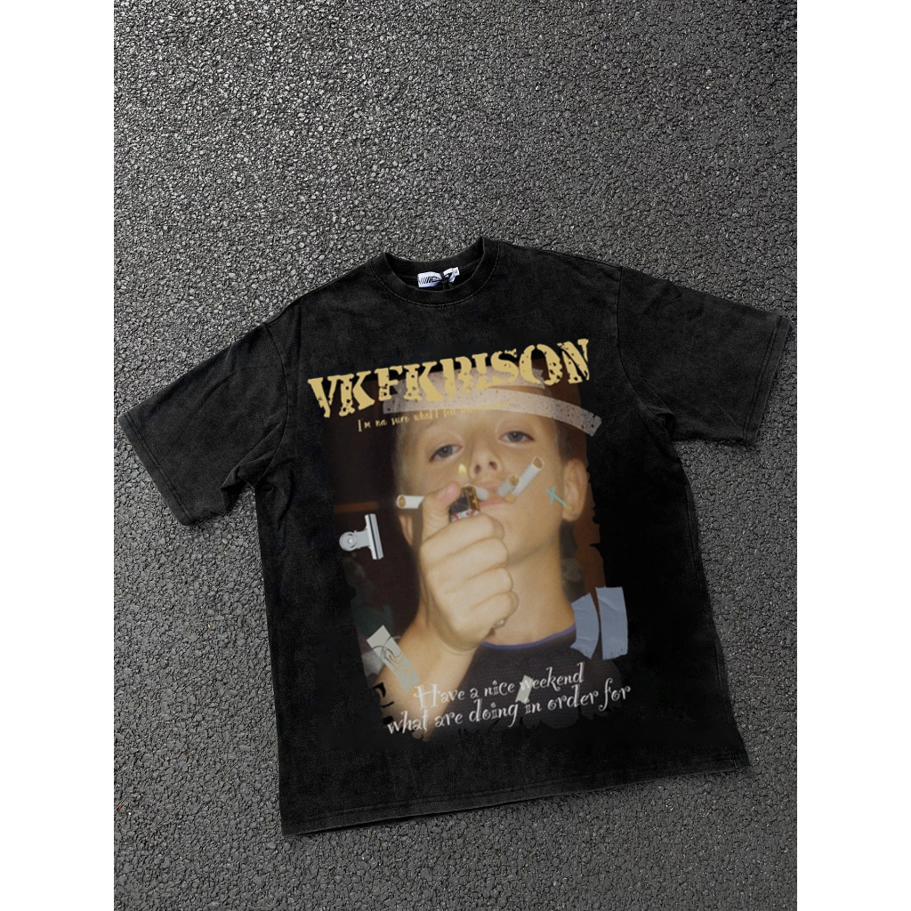 Áo Thun cotton Cổ Tròn In Họa Tiết Thời Trang hip hop Đường Phố