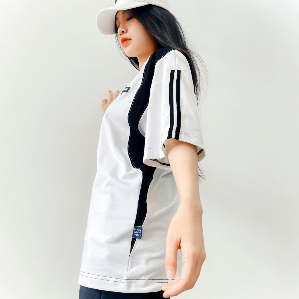 Áo thun Vergency nam nữ 019 Line/ Gray, white