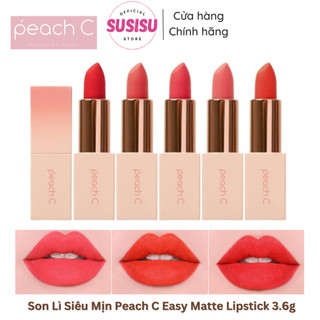 Son thỏi peach c easy matte lipstick 3.7g son lì siêu mịn
