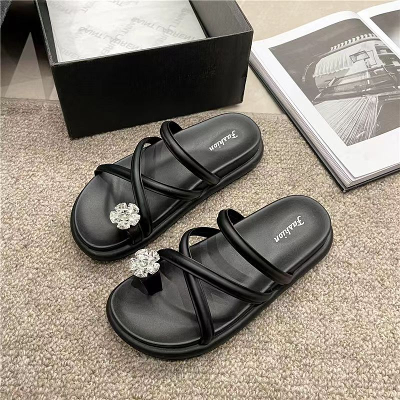 Dép nữ kim cương nước đáy dày mùa hè thời trang mới giải trí phiên bản Hàn Quốc