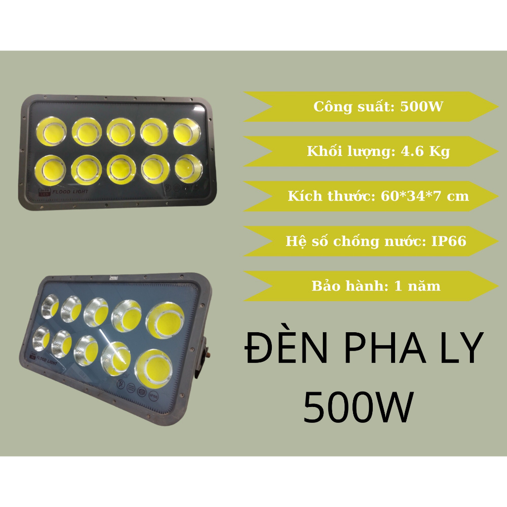Đèn pha li sân bóng  500W