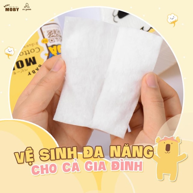 Bông thấm Baby Moby cỡ lớn cho bé (170g)