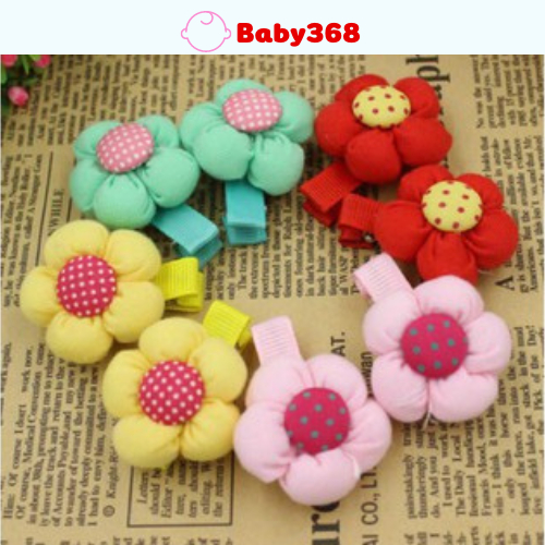 Set 2 kẹp tóc cho bé nhiều màu
