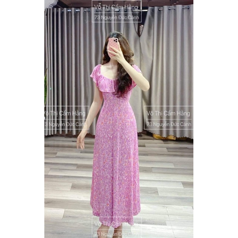 Váy hoa dáng dài hãng Mango auth