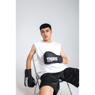 Găng Tay Boxing Tigris Matte Series "Interference" - Black/White