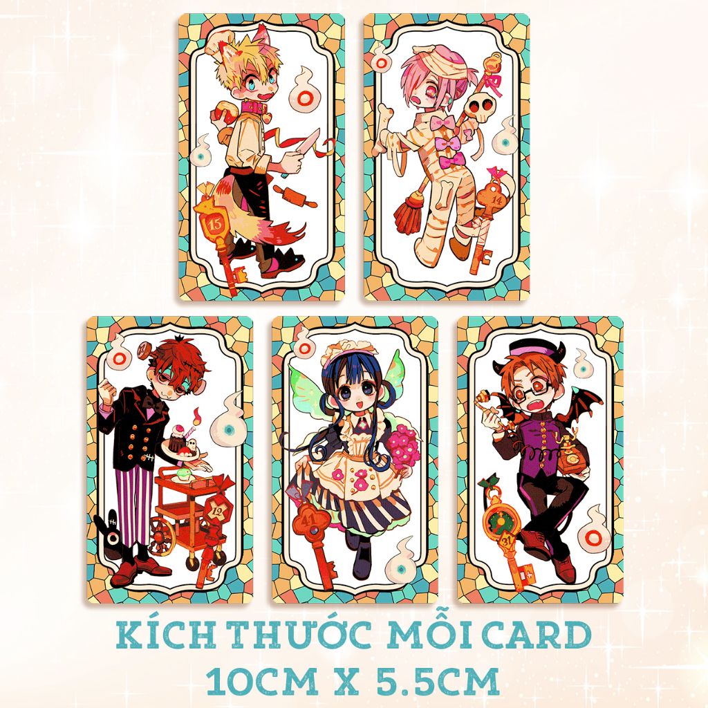 BỘ 10 ẢNH CARD BO GÓC HANAKO phiên bản Khách sạn huyền bí - CẬU MA NHÀ XÍ  Jibaku Shounen Hanako - DARUMANGA