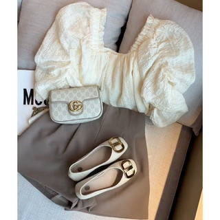 Áo Bigsize Nữ Mập Fashion Áo kiểu Bigsize  Tơ Xốp Màu Kem Thiết Kế Thon Gọn Hợp Đi Chơi Đi Tiệc Đủ Size 50-90Kg AO0054