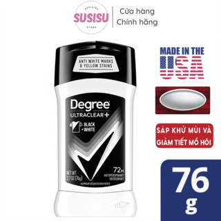 Lăn khử mùi nam Degree Men Motionsense Ultra Clear Black White /  Lăn nách nam Degree ngăn ố vàng (76g)